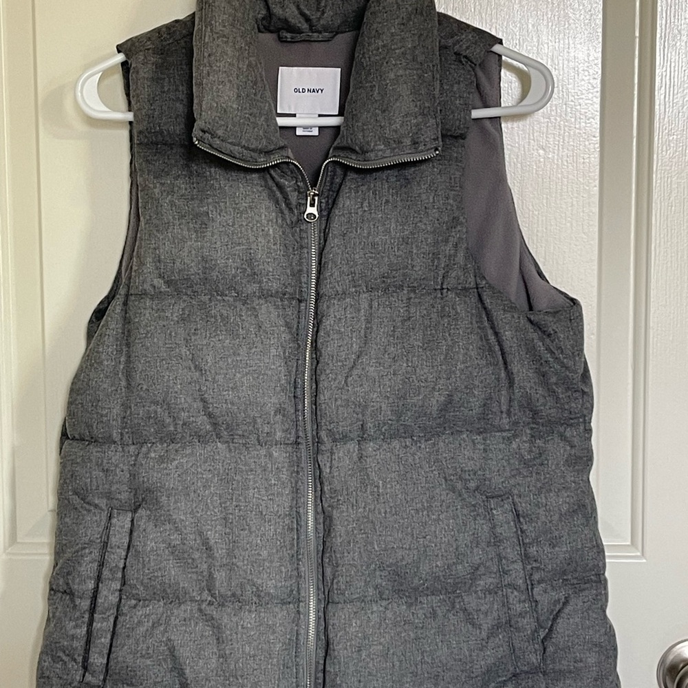 Old Navy gray Puffer jacket women’s SZ Medium - Picture 8 of 10